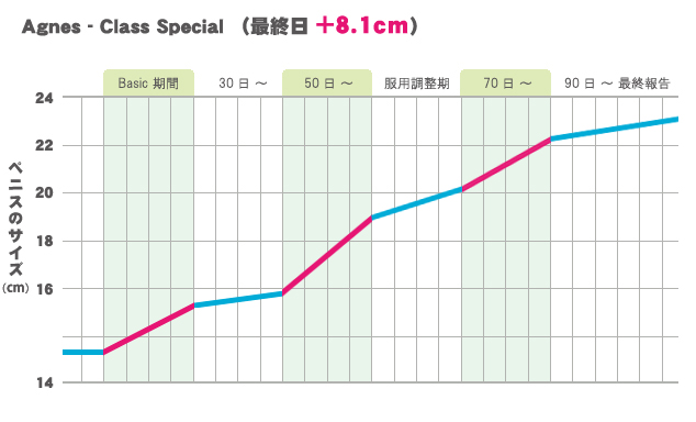 Agnes/アニエス　Class-Specialの増大推移グラフ